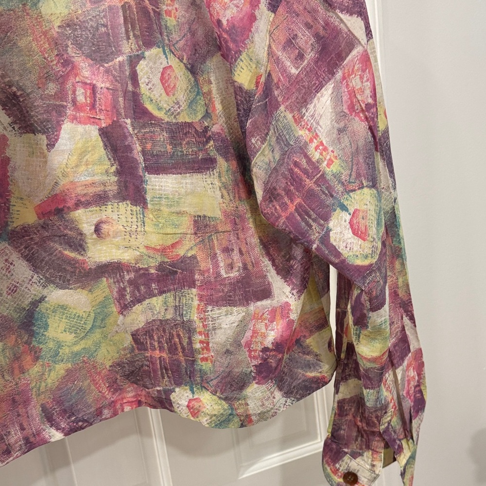 Multicolor Abstract Crop Top - Picture 5 of 5